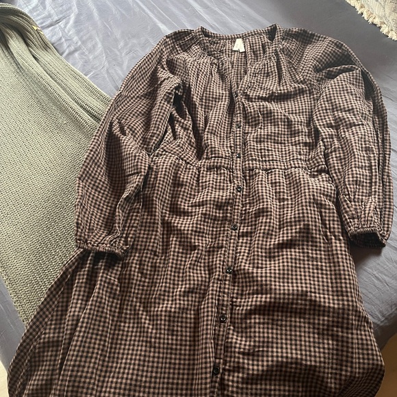 Pact coastal double gauze poet sleeve dress - Picture 2 of 3